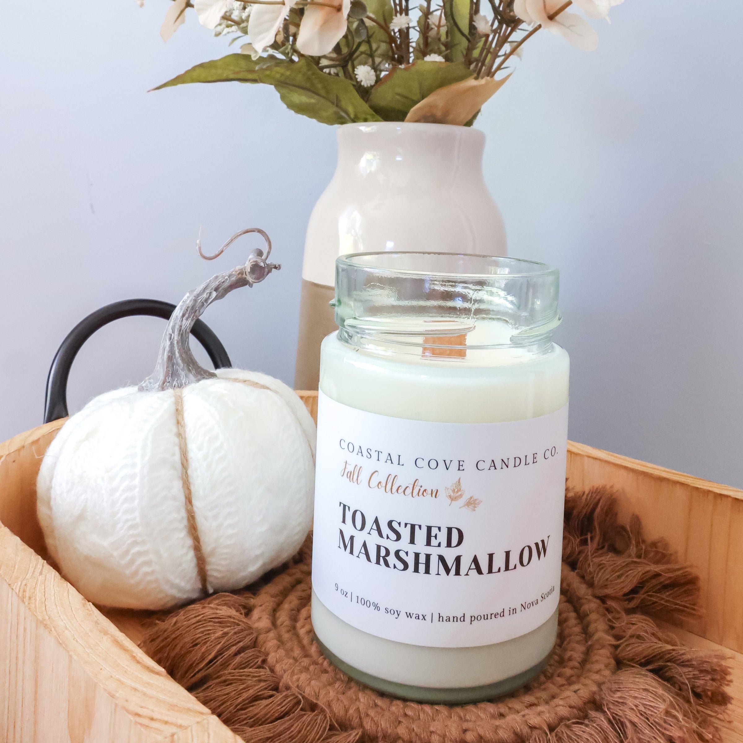 soy wax wood wick candle