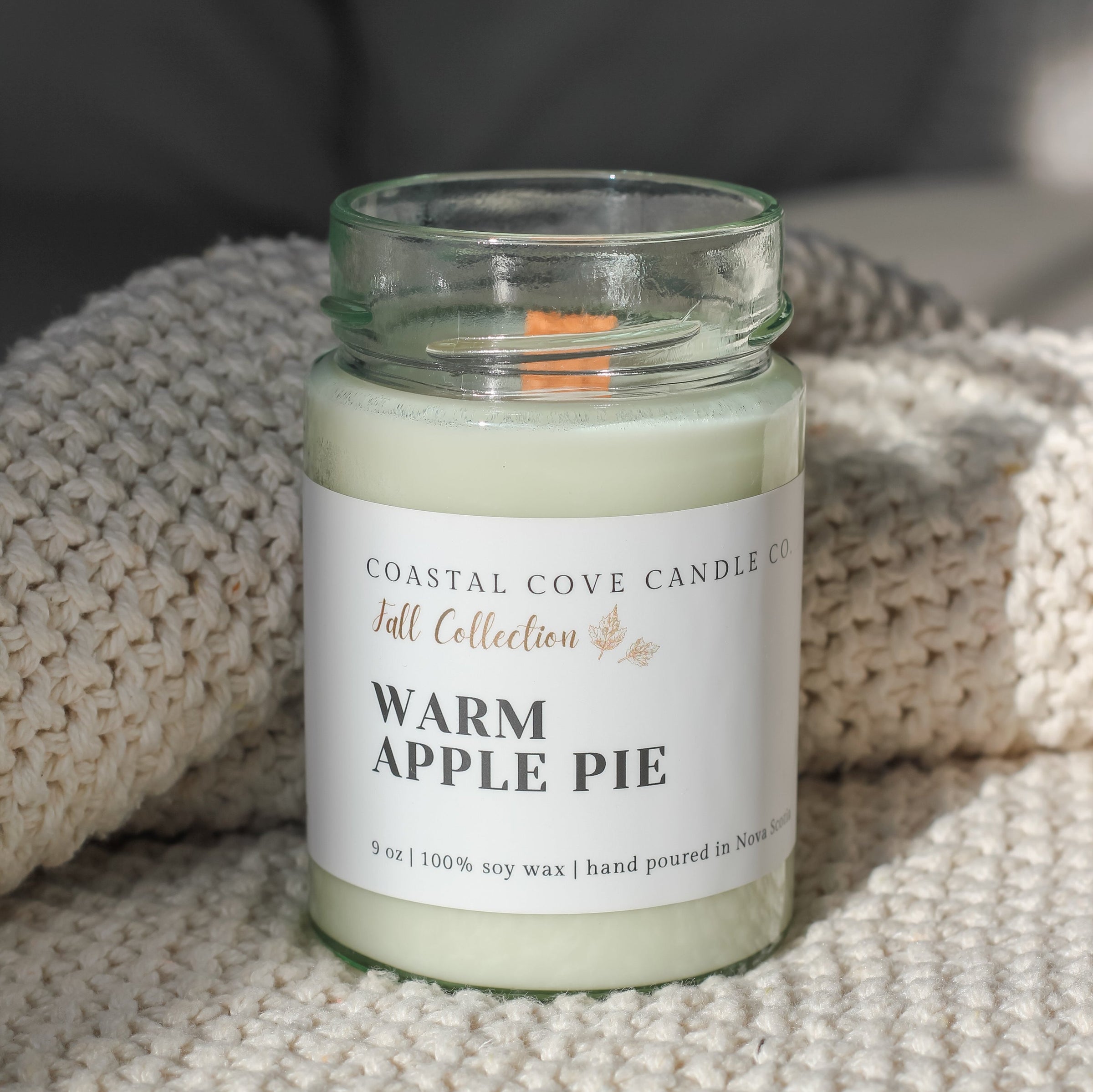 soy wax wood wick fall candle