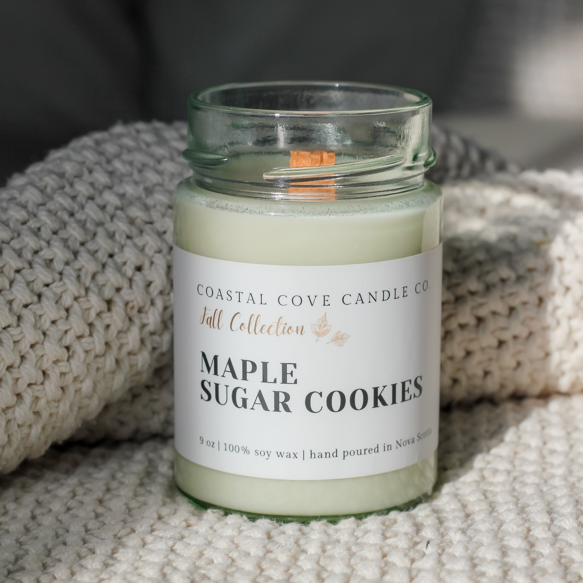 soy wax wood wick fall candle