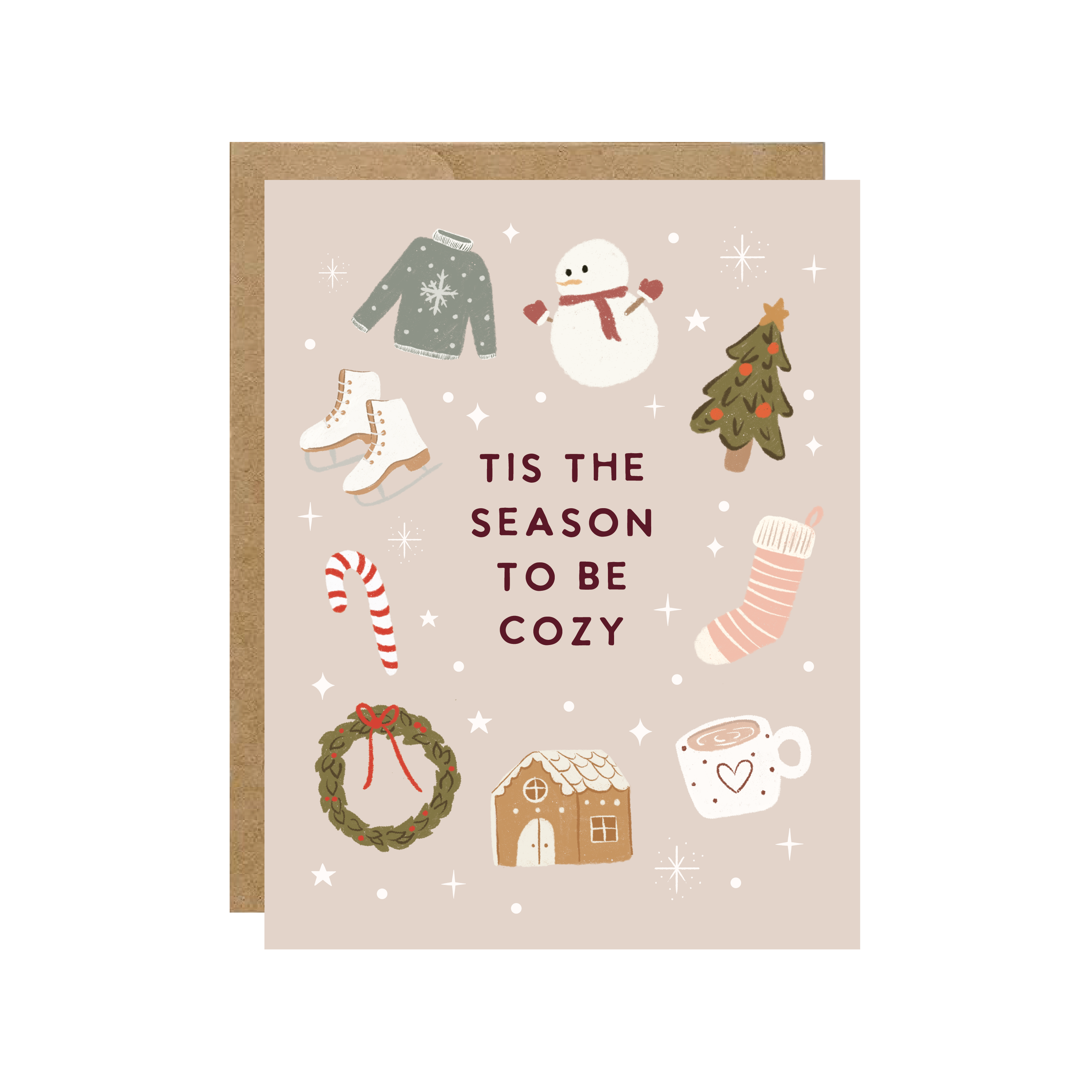 Simple Whimsy - Tis the season to be cozy Christmas Card