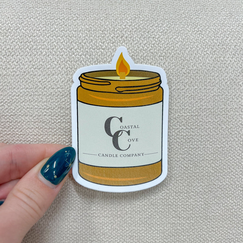 Coastal Cove Logo Candle Sticker