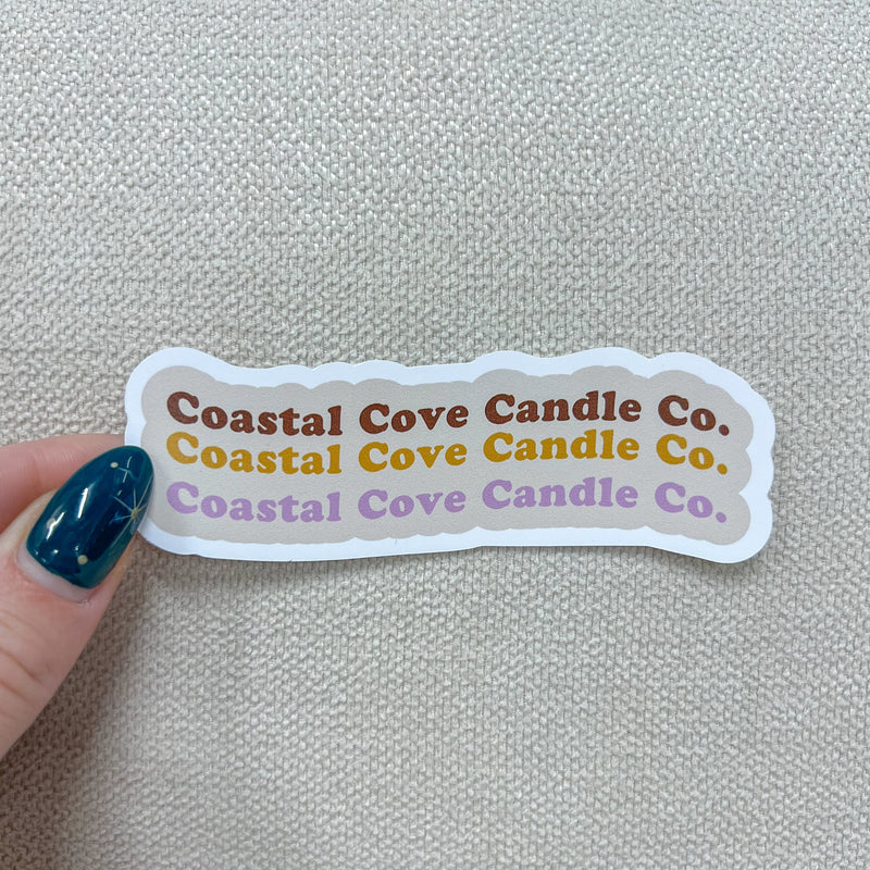 Coastal Cove Candle Co. Groovy Font Sticker